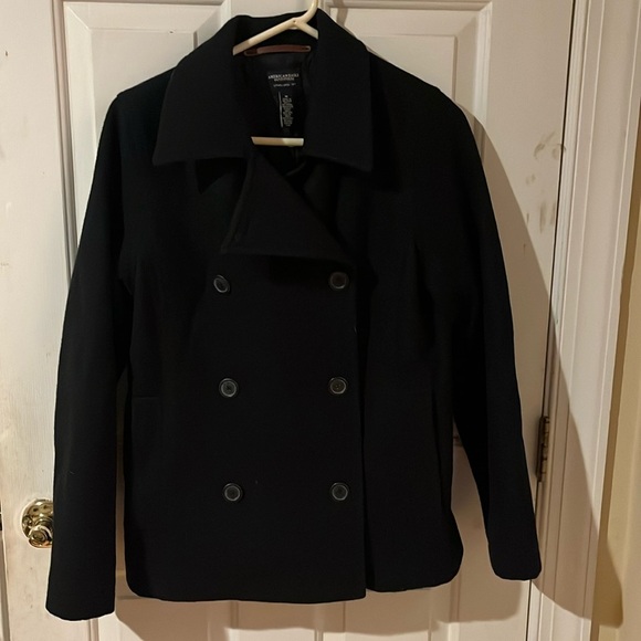American Eagle Outfitters women’s wool coat navy blue size Medium - Picture 1 of 7